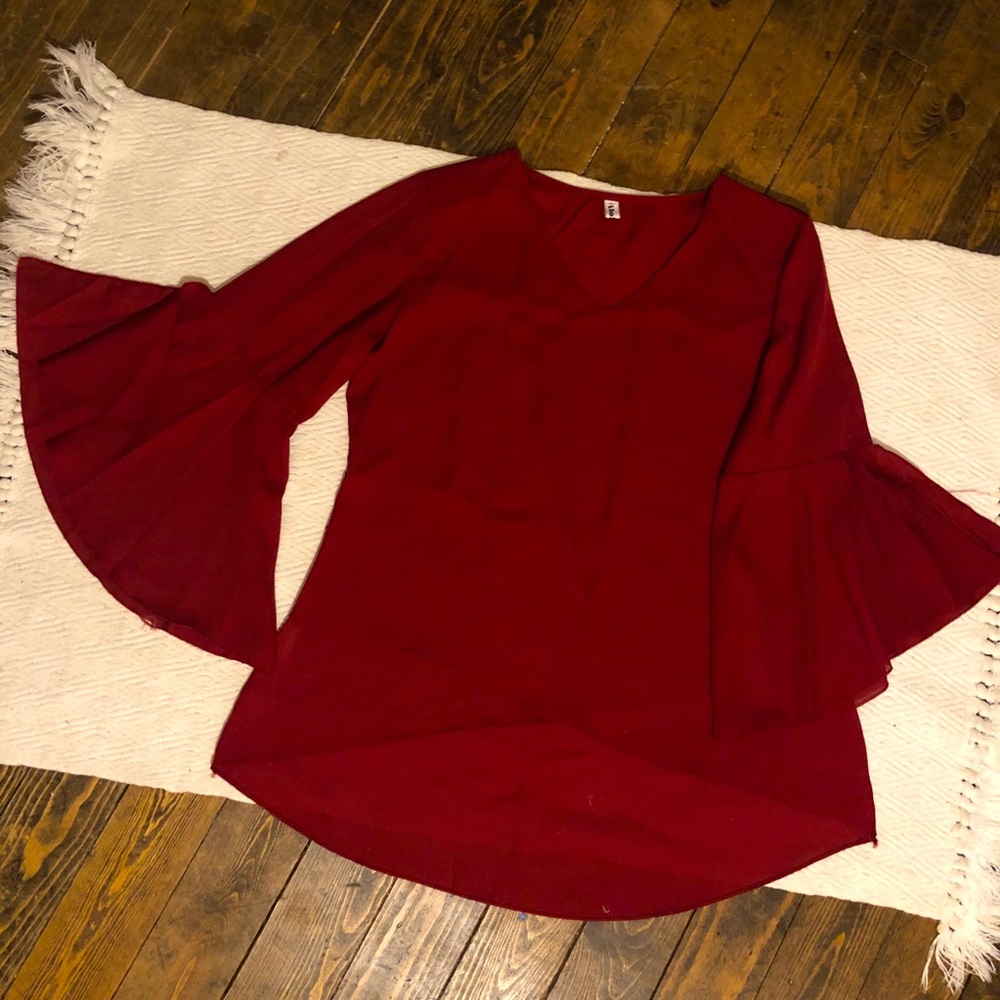 Burgundy top